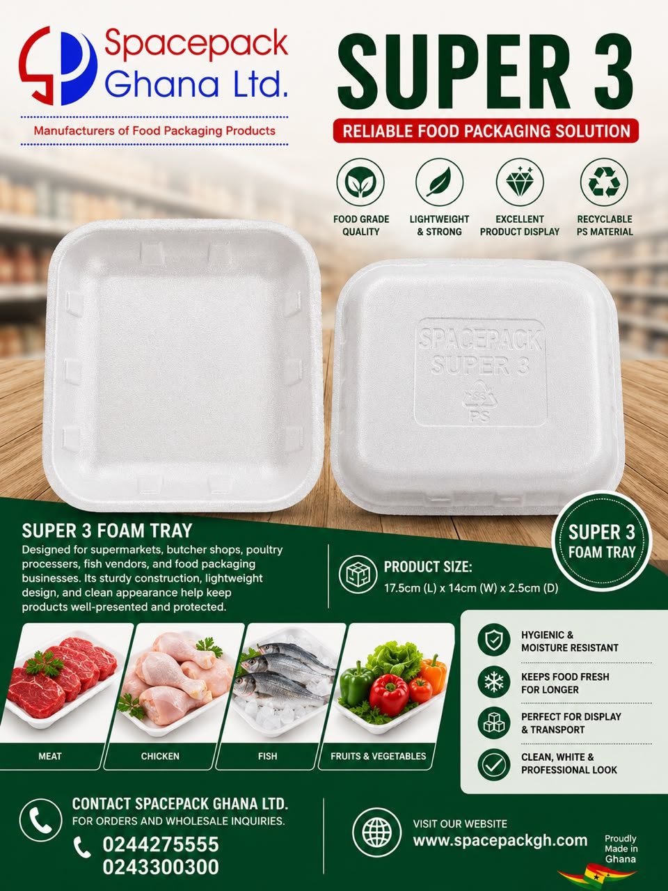 Super 3 Foam Tray