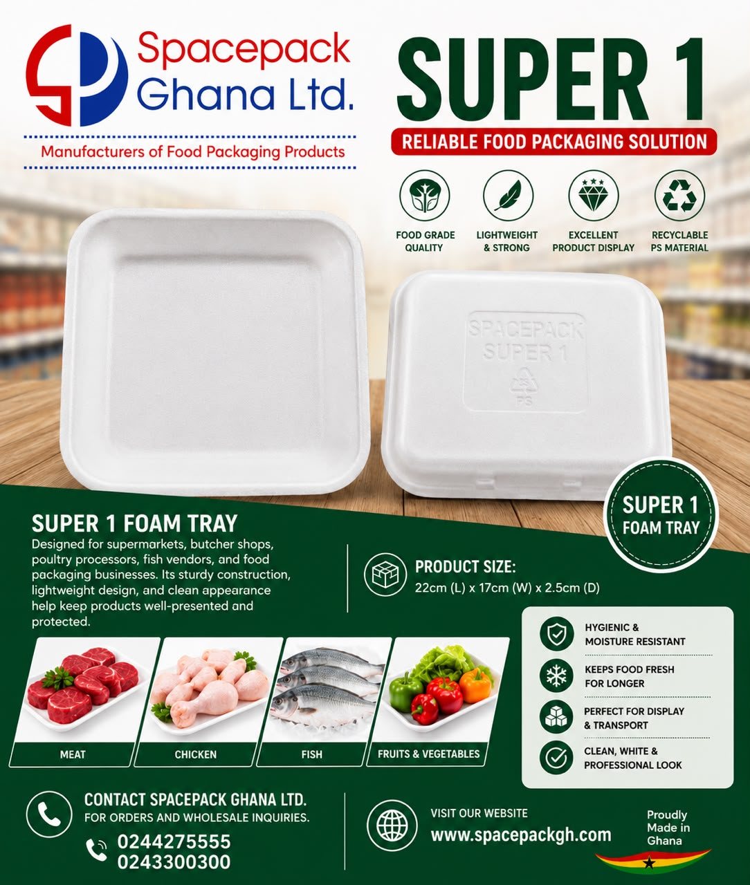 Super 1 Foam Tray